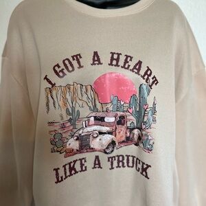 SHEIN XL Tan Sweatshirt